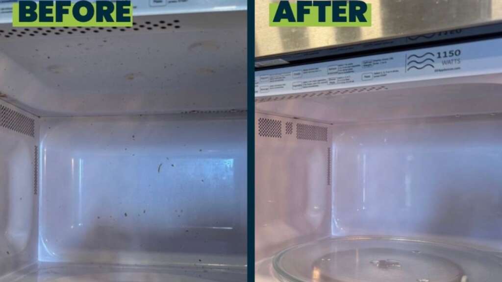 dust-rush-cleaning-microwave-before-after-oviedo-fl Microwave cleaned inside and out before and after by Dust Rush Cleaning in Oviedo, FL