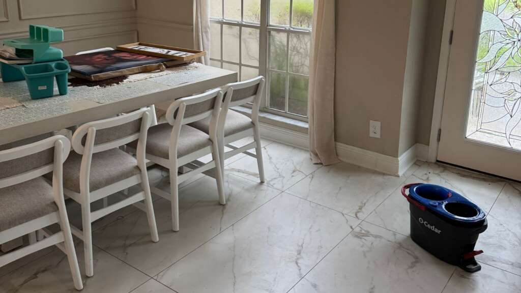Floor before deep cleaning in an Oviedo FL home